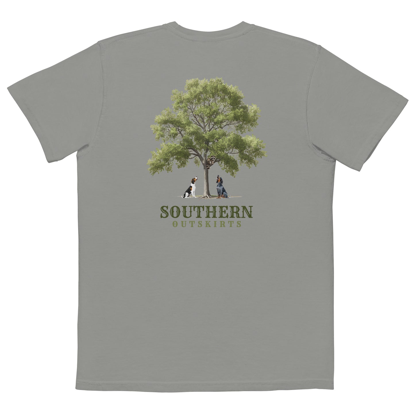 TreeinCoon T-Shirt, T-Shirt, back view, Grey