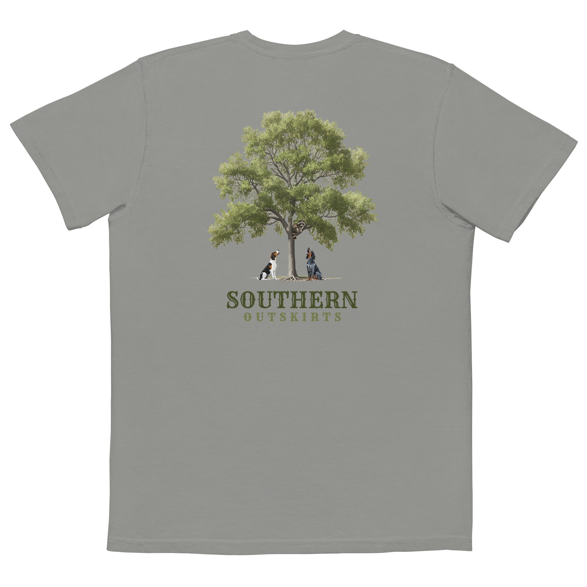 TreeinCoon T-Shirt, T-Shirt, back view, Grey